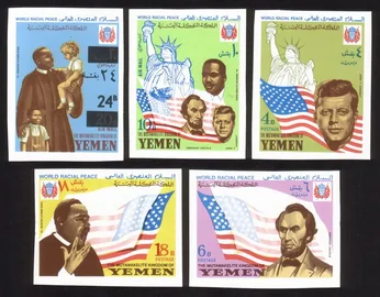 Famous People: King, Kennedy, Lincoln: Complete Set of 5 Different Imperfs